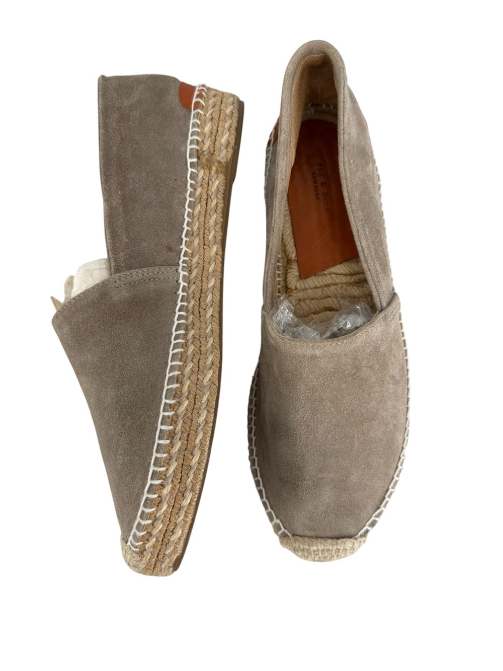 rag & bone Taupe Suede Espadrille Slip-On